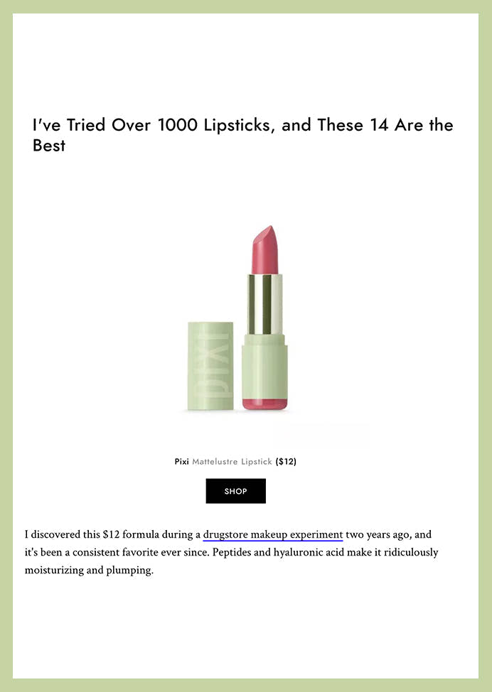 Byrdie I've Tried Over 1000 Lipsticks, and These 14 Are the Best